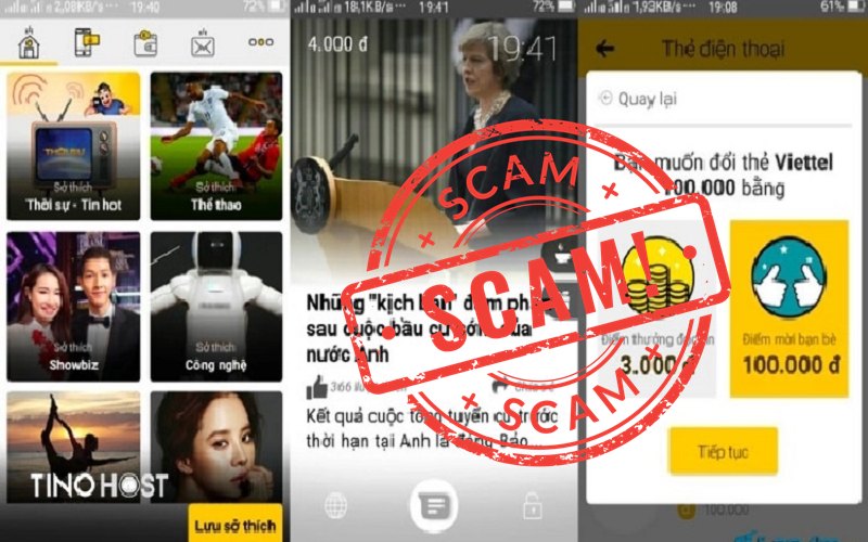 App kiếm tiền online lừa đảo