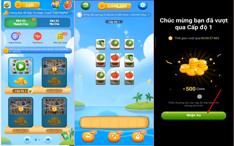 Chơi game kiếm tiền rút về Momo IOS