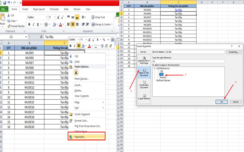 Hyperlink trong Excel