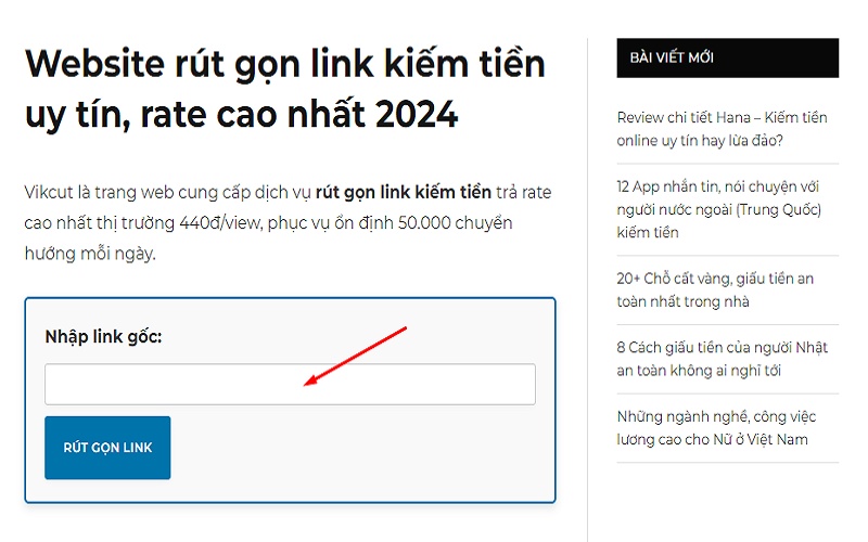 Rút ngắn URL linkedin